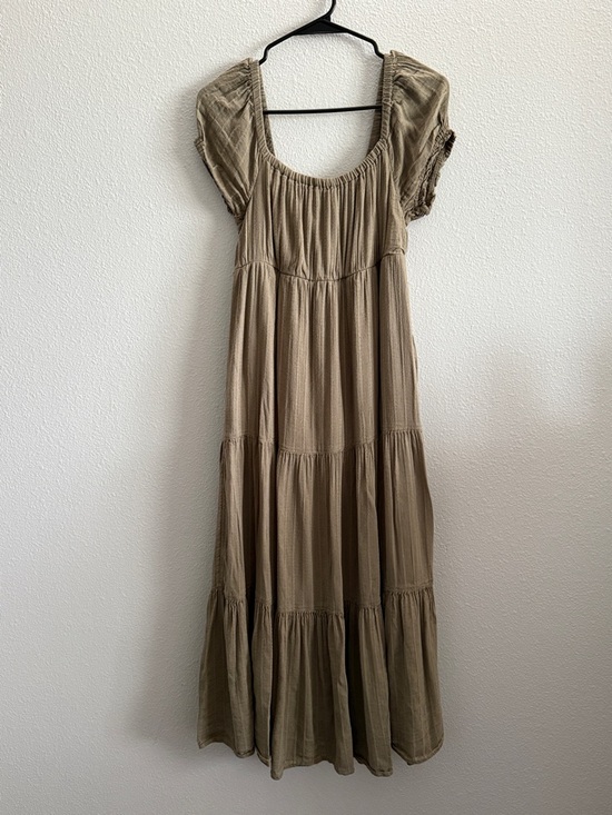 American Eagle Outfitters Dresses & Skirts - American Eagle Smocked Babydoll Maxi Dress Green Boho Cottagecore M
